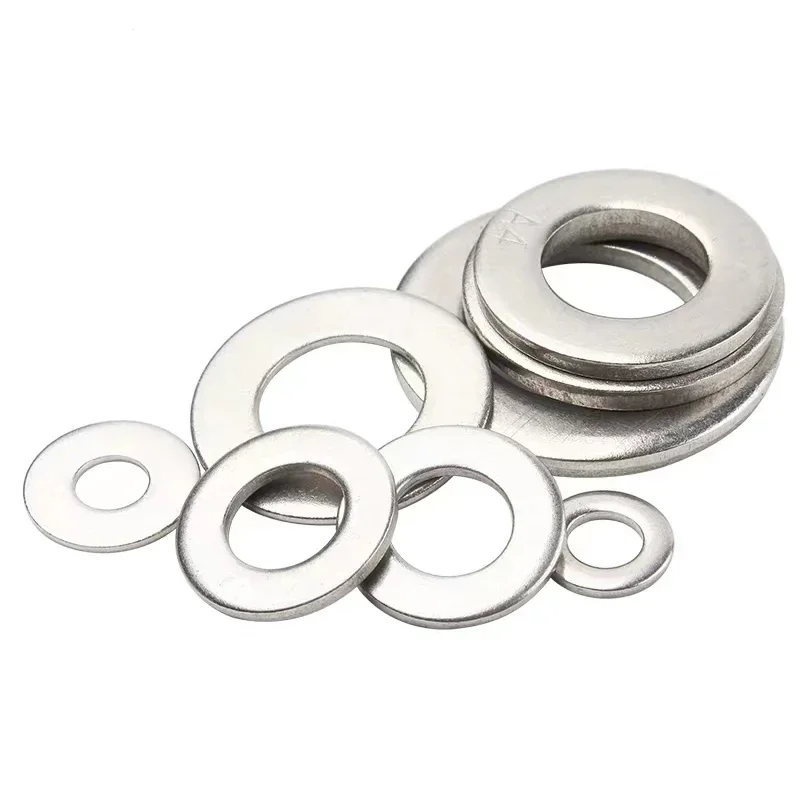 304 Stainless Steel Flat Plain Round Washer Flat Gasket Sealing Ring M1.6 M2 M3 M4 M5 M6 M8 M10 M12 M14 M16 M18 M20 M22 M24 M36