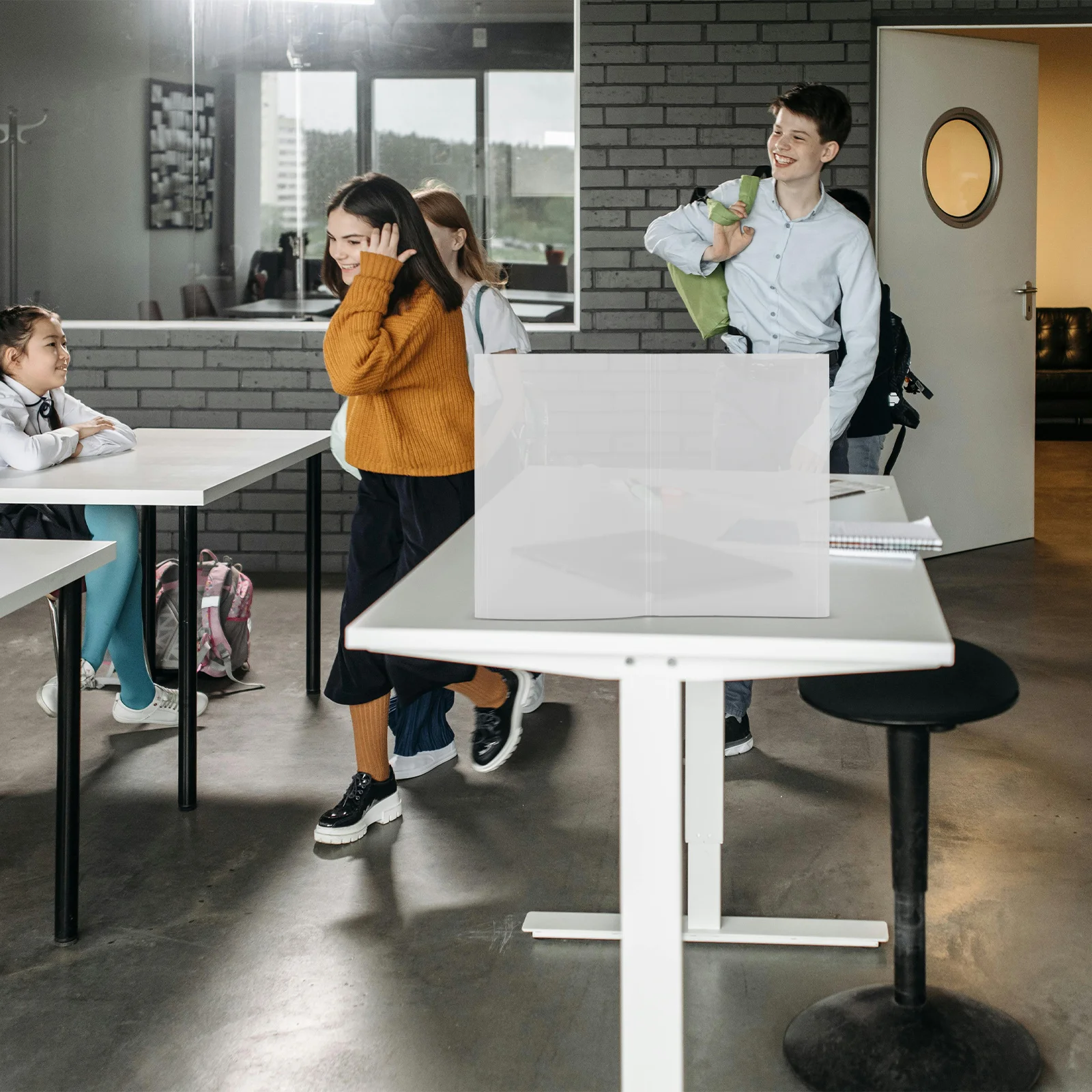 

Sneeze Guard For Desk Divider Screen Desktop Privacy Panel Countertop Barrier Board Sturdy Plastic Self Standing Desk