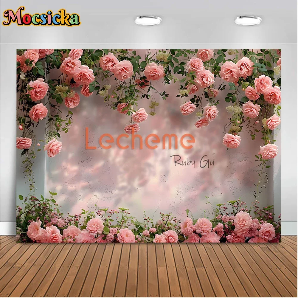 Mochisca 14 فبراير عيد الحب صور خلفيات البتلة جدار مسار رومانسي عطلة الكبار صورة صور الخلفيات الاستوديو