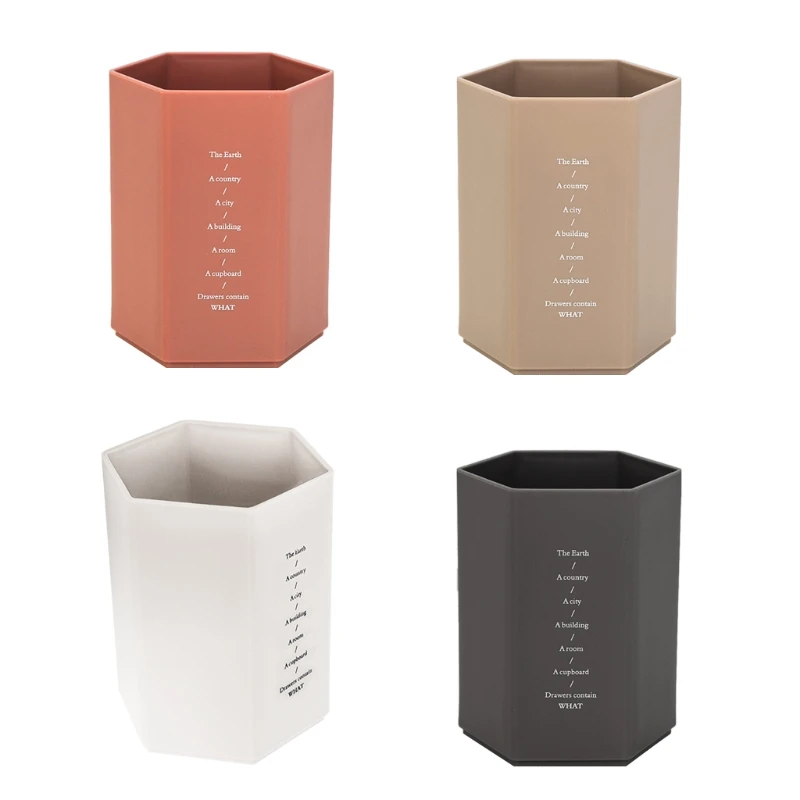 Многоцелевой шестиугольный дизайн, держатель для ручек, студенческий держатель для канцелярских принадлежностей, металлический