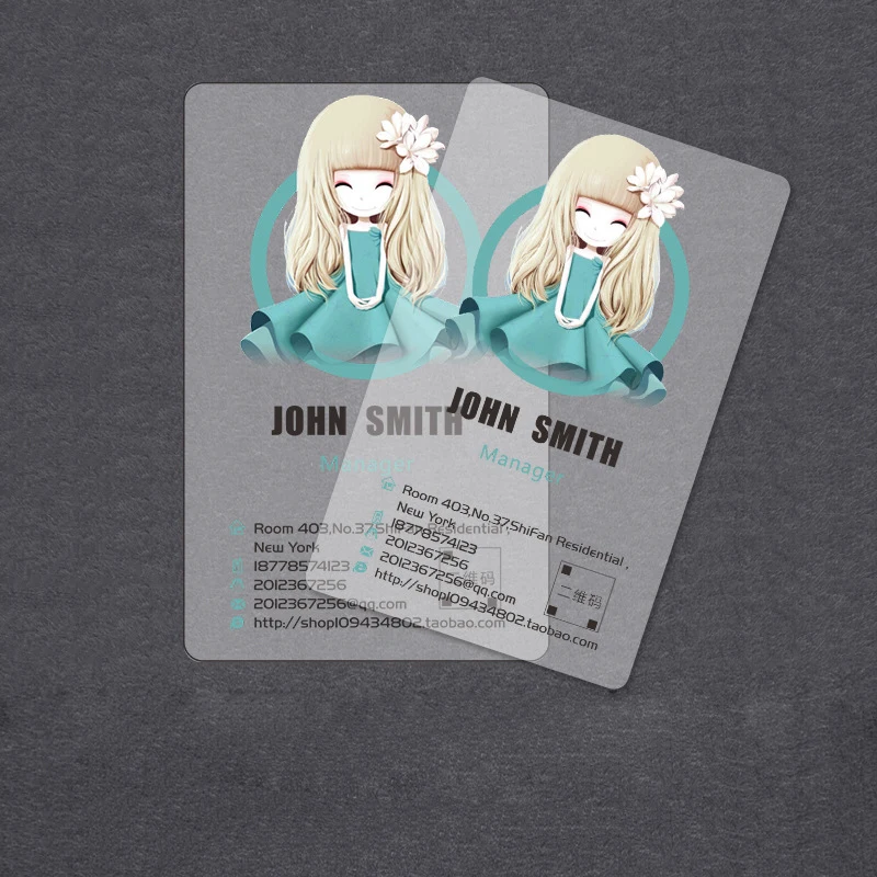 100-1000pcs Custom PVC Business Card Double Side Print Waterproof Glossy Matte Personalized Own Design Logo Name Thank You Card