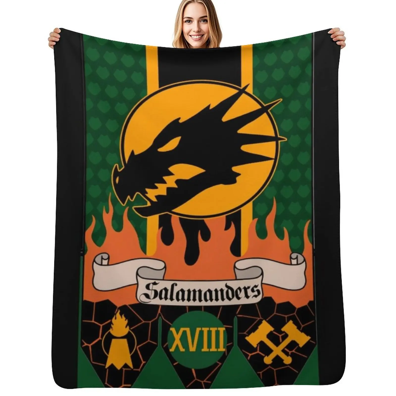 Salamanders Banner Throw Blanket Thin Cute Plaid Tourist Sofa Quilt Designers Warm Blankets