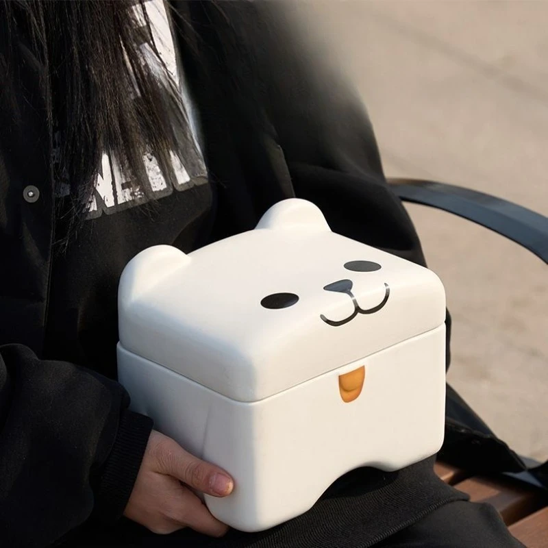 Modern cat and dog urn small ceramic pet coffin moisture-proof funeral supplies ashes coffin pet cremation