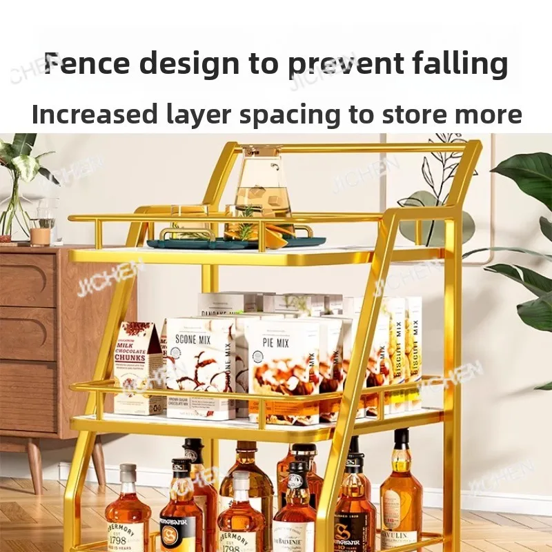 JC 3-Tier Service Cart محطة المشروبات المتنقلة لمطعم المطبخ التجاري رف المرافق لبار حفلة تخدم عرض العربة