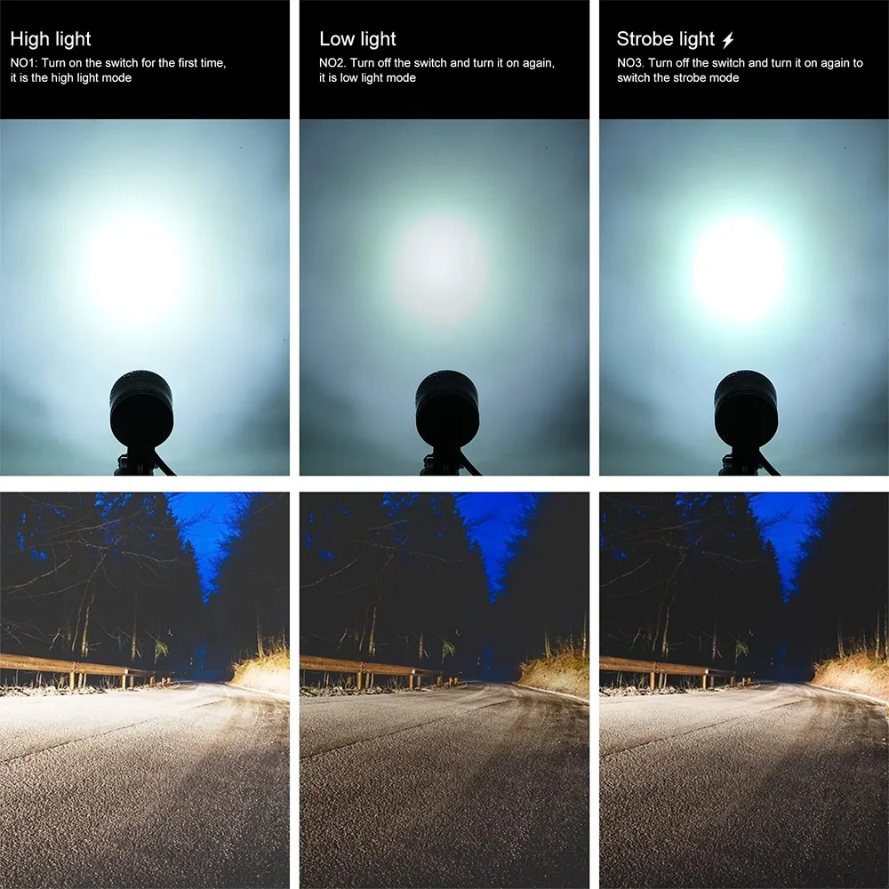 HYNBYZJ 6 인치 오토바이 LED 헤드 라이트 스포트 라이트 범용 모토 스포트 라이트 추가 LED 보조 Faro LED 모토 조립 램프