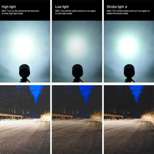 Imagen 2 del producto HYNBYZJ-faro LED para motocicleta de 6 pulgadas, foco Universal para Moto, Faro auxiliar LED adicional, lámpara LED para montaje de Moto