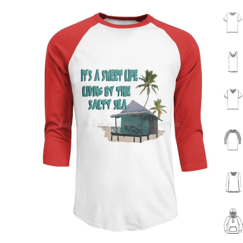 Sweet Beach Life Hoodies Long Sleeve Beach Jimmy Buffett Shack Surf Surfer Coast Palm Tree Sea Ocean Shore Island Tiki