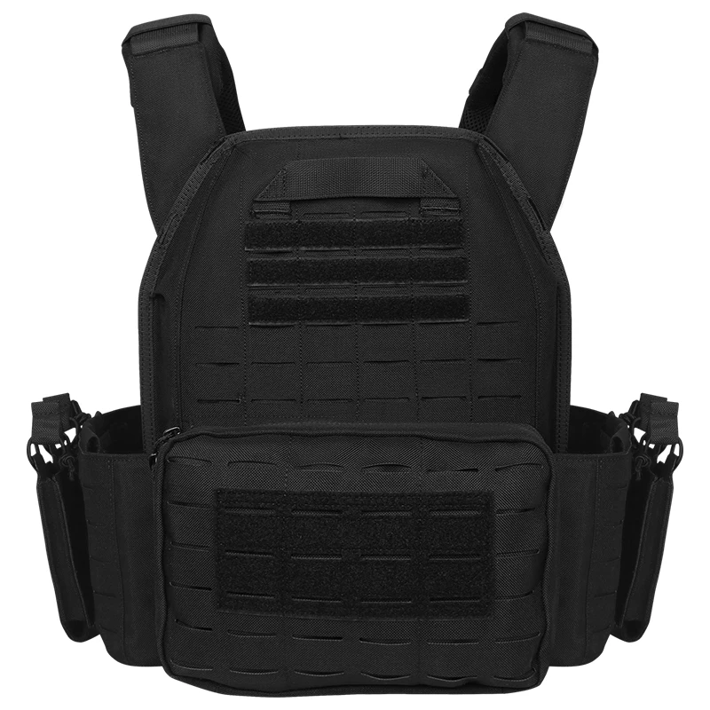 ARTEX Black MOLLE Vest Lightweight Outdoor Utility Vest Laser Cut Gear for Cycling Hiking Riding Equipment