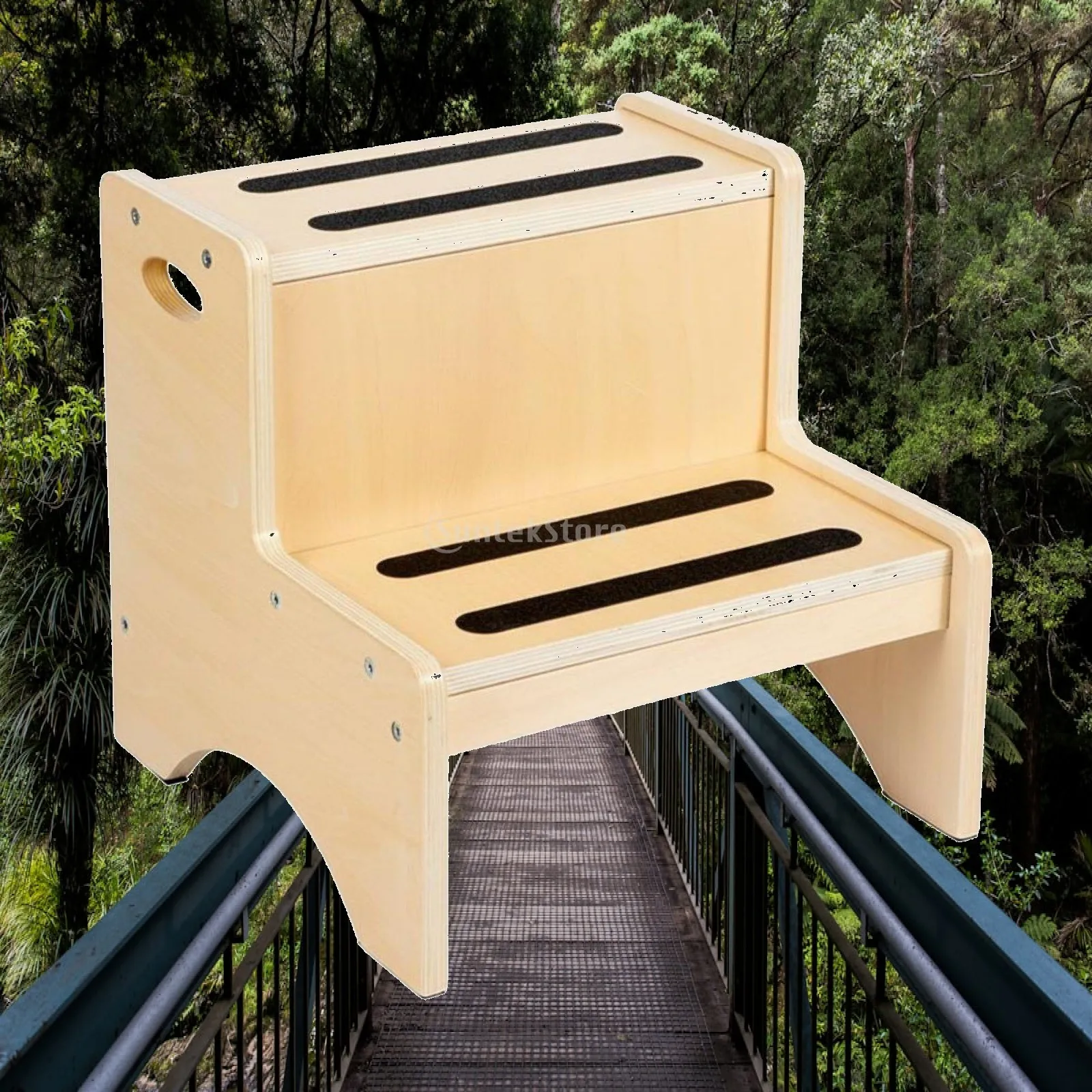 Kids Wood Step Stool for Kitchen Bathroom Anti Slip Toddler Standing Helper Bench Montessori Furniture for Child Learning