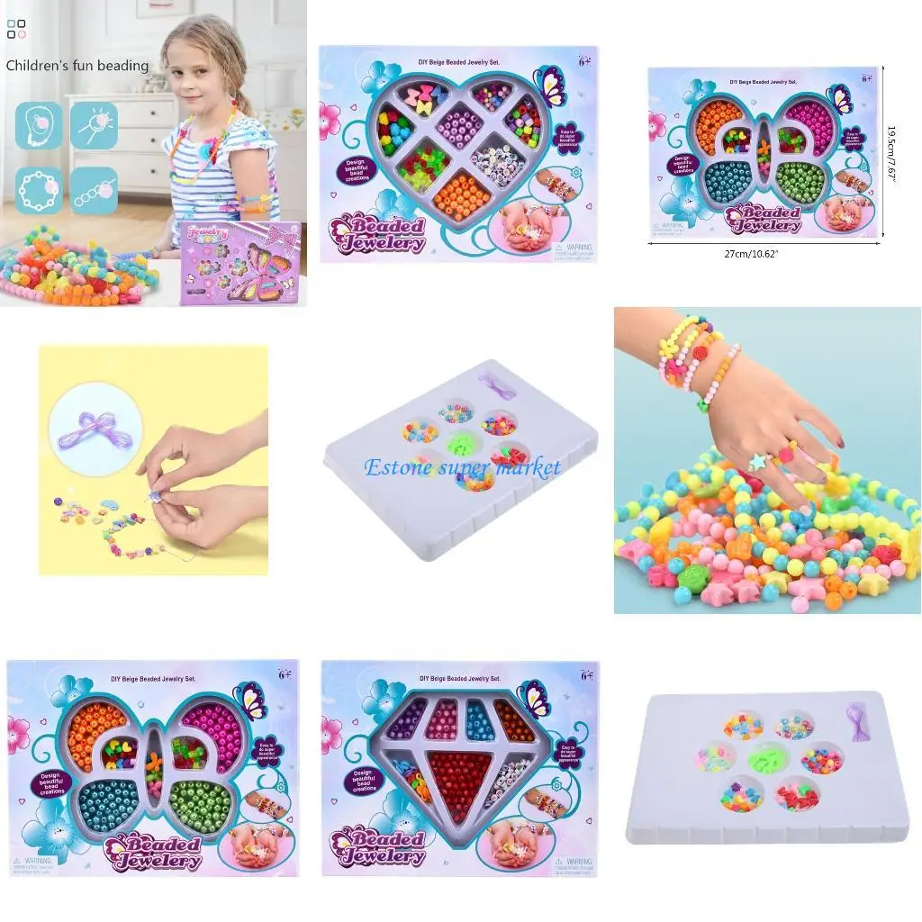 090B Haarband, Halskette, Armband und Ring, kreatives DIY-Set für ideale Weihnachts- und Geburtstagsgeschenke, Kunsthandwerk für