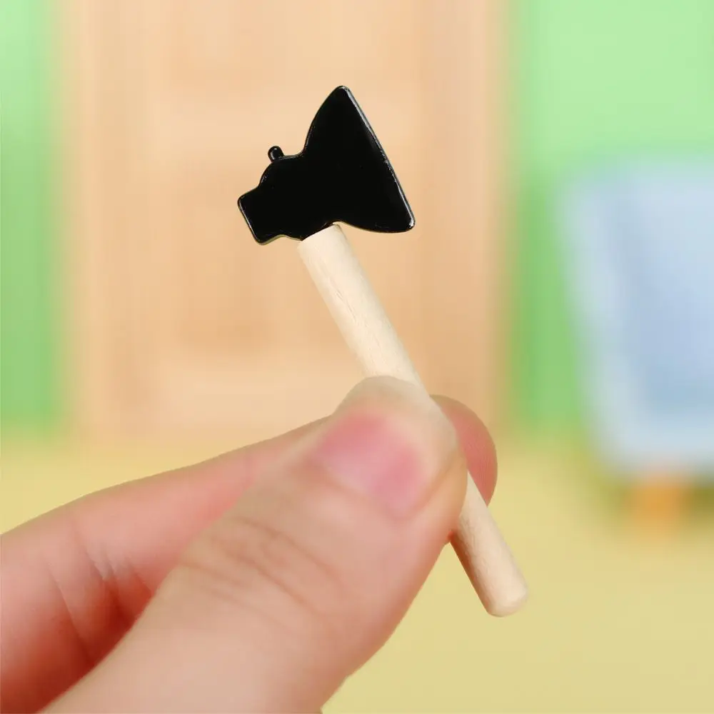 1 ชุด 1:12 Scale เล่น House Fairy Garden รดน้ําหม้อ Miniature เครื่องมือตุ๊กตา Farming ชุดไม้ Hoe Shovel ตุ๊กตาอุปกรณ์เสริม