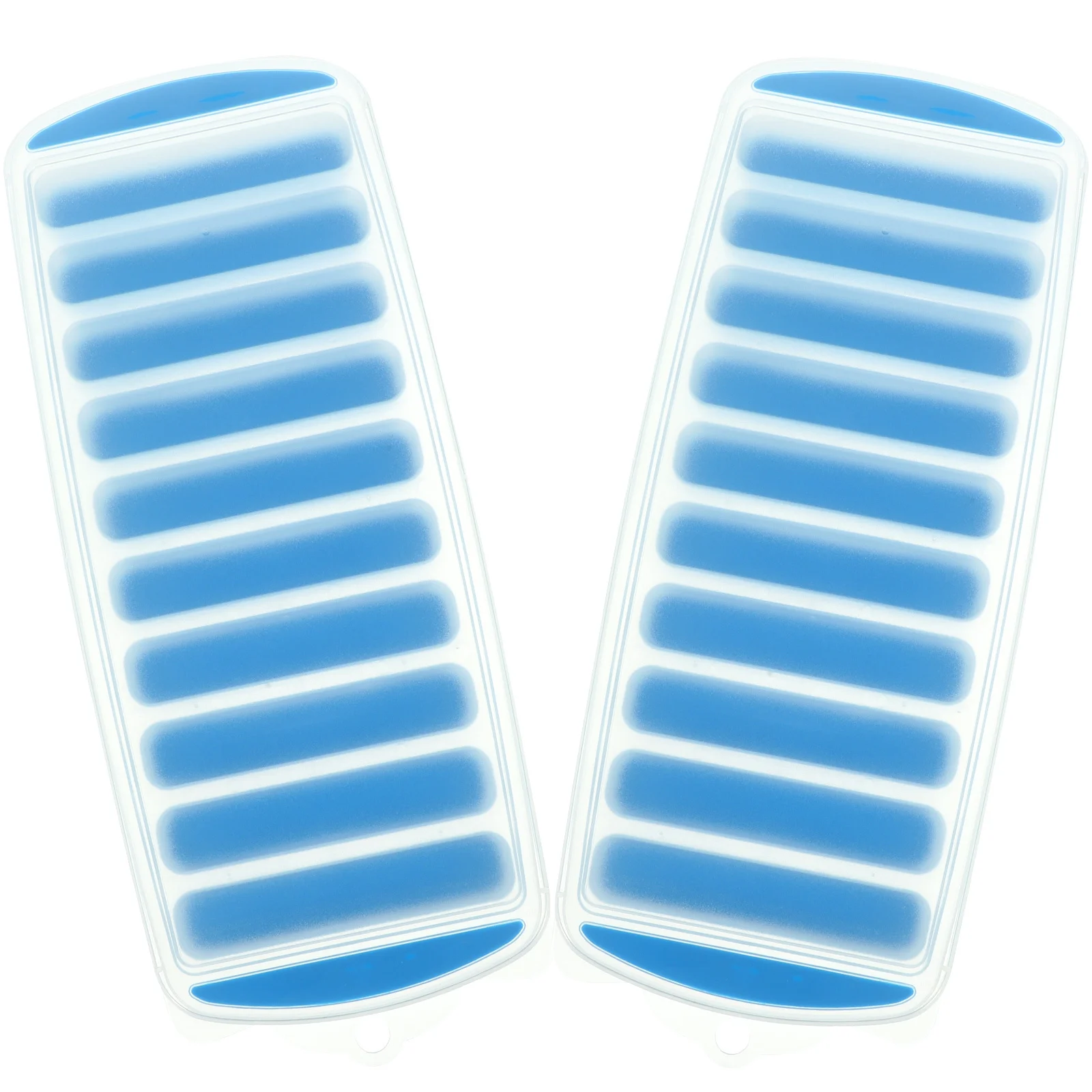 

2Sets Strip Designed Ice Cube Trays Fast Freezing Molds with Lids Leak Free Ice Maker Trays for Freezer Kitchen
