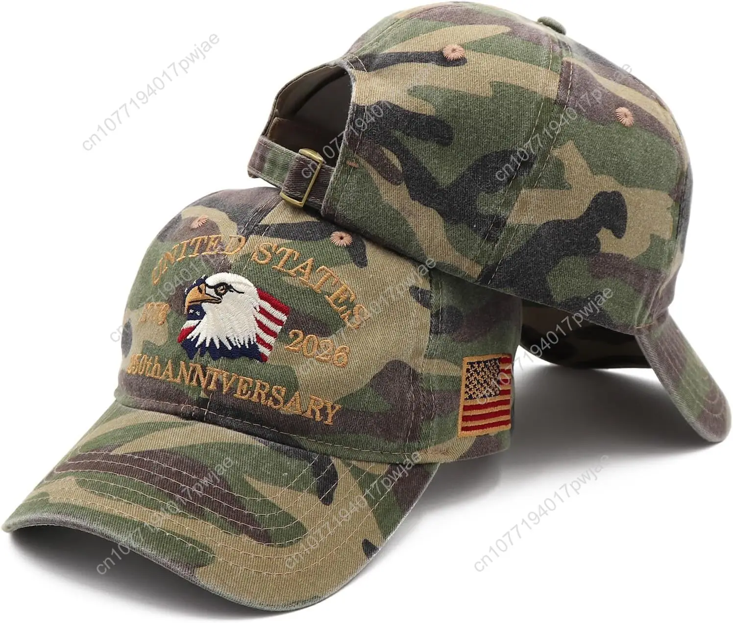 Amerika 250e verjaardag VS hoed verstelbaar geborduurd 250e verjaardag patriottische retro gewassen hoed baseball caps