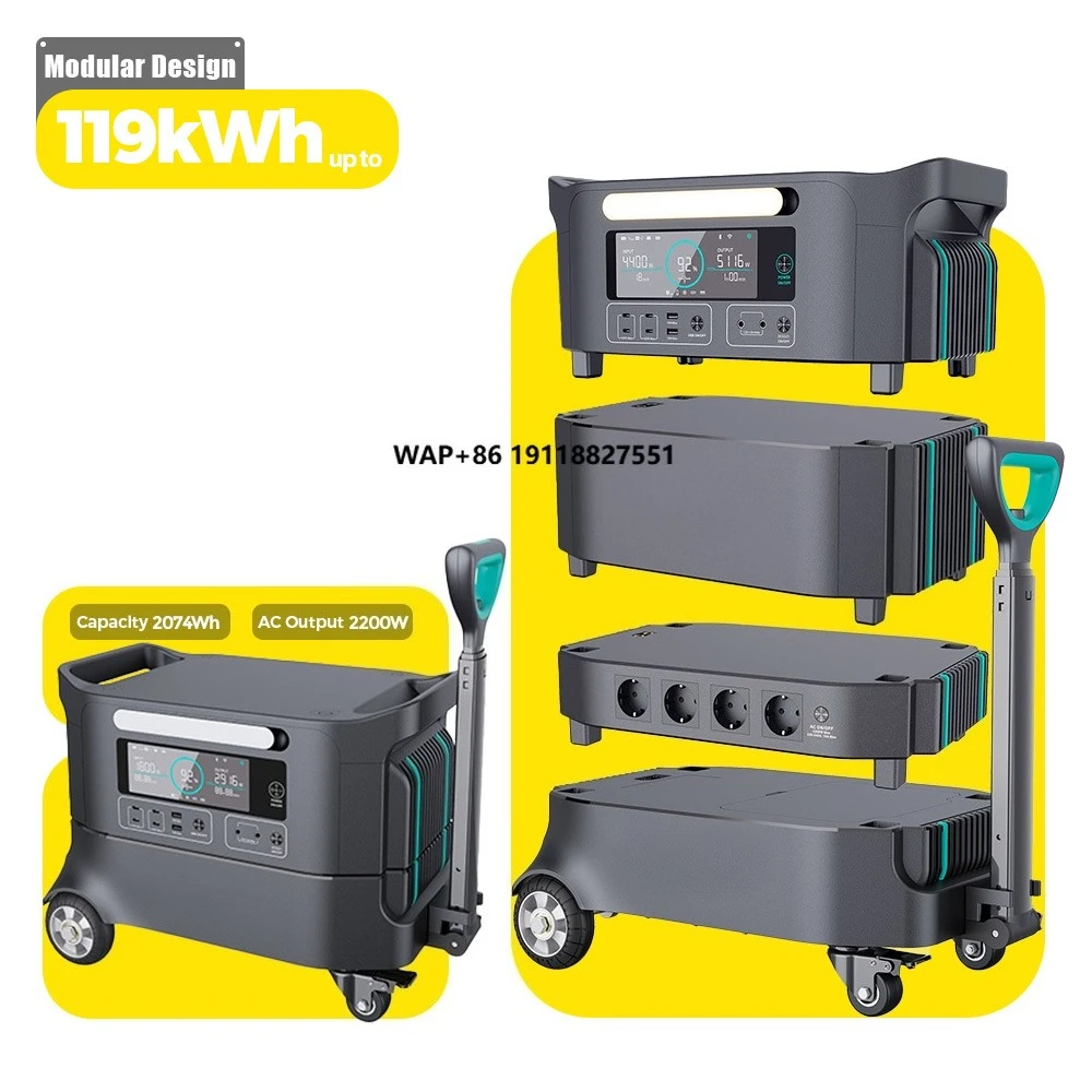 

All-in-One Solar Generator Battery Lifepo4 2kw Portable Power Station 220v Solar Generator 2000 Watt