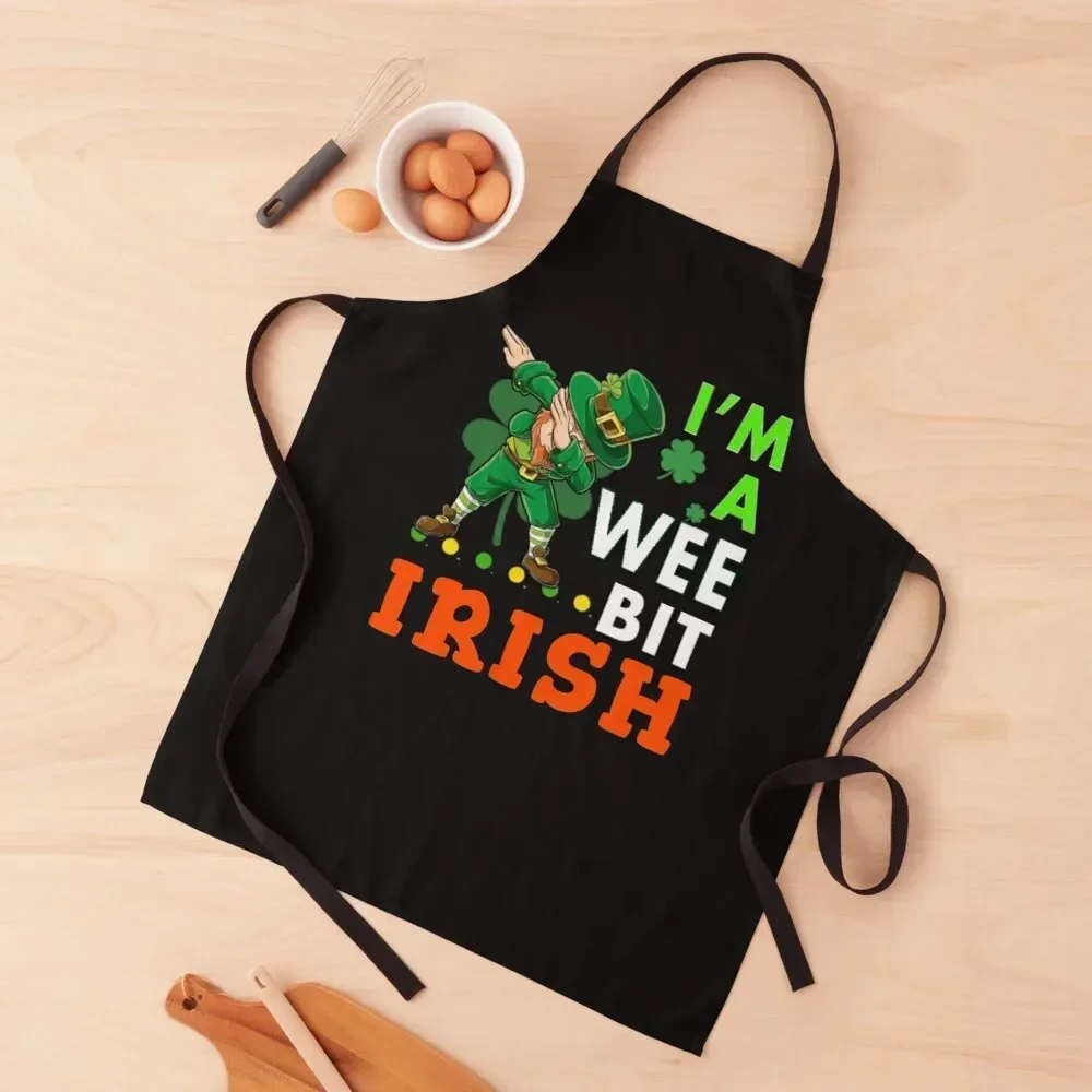 I'm a wee Bit Irish-Dabbing Leprehaun Apron cook wear japanese style Apron