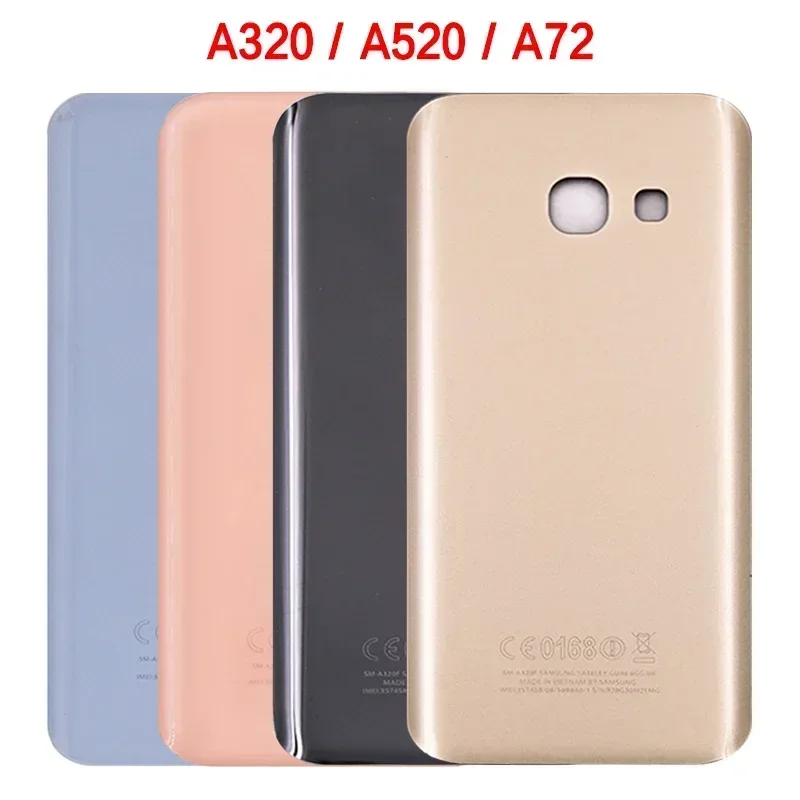 New For Samsung Galaxy A3 A5 A7 2017 A320 A520 A720 Battery Back Cover Rear Door 3D Glass Panel Housing Case Adhesive Replace