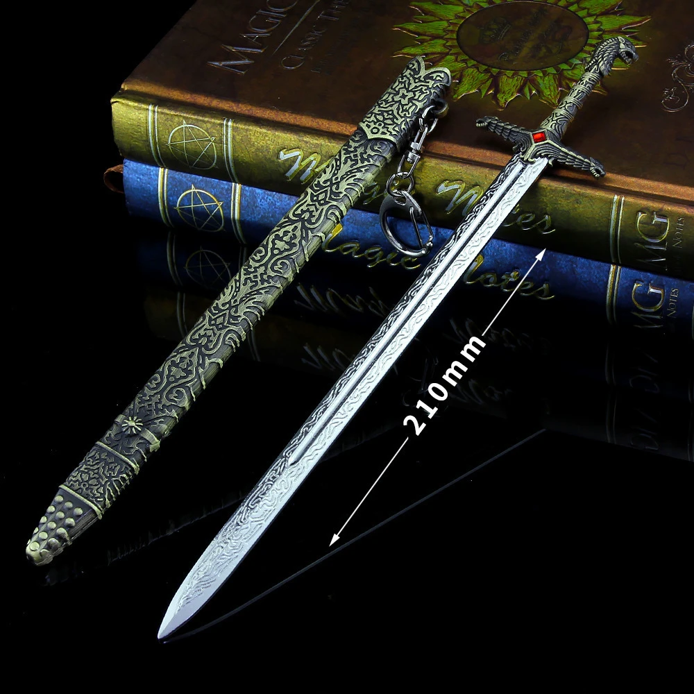 18CM-21CM Power Game American TV Series Periphery Longclaw/Oathkeeper/Arya Needle/Dragonbone Sword Full Metal Weapon Model Toy