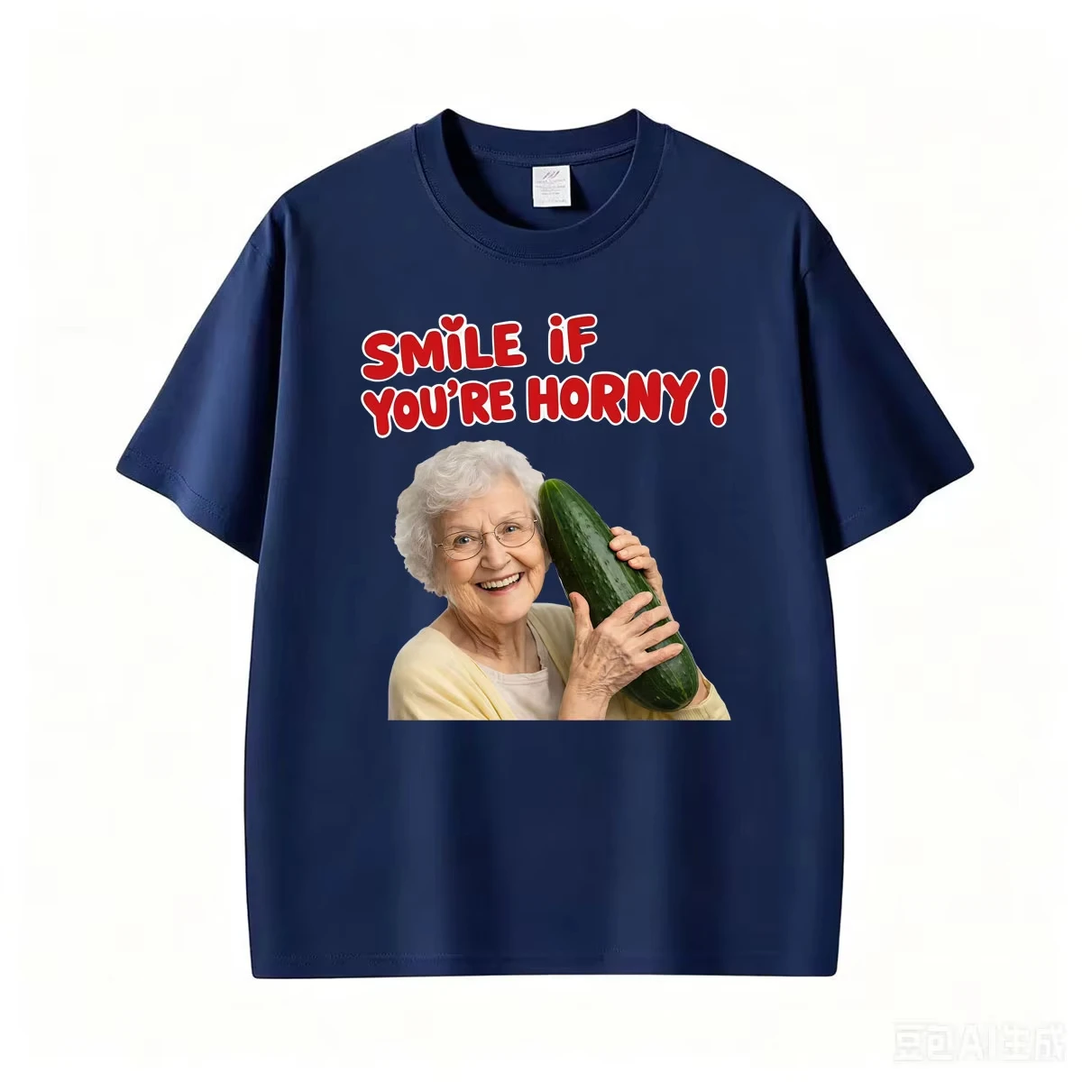 Smile If You're Horny Lustiger Auberginenliebhaber T Shirt Men Women Fashion Classic Humor T-shirts Summer Tops Oversized Tshirt