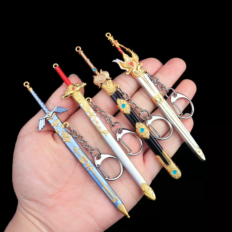 1Pcs Unopened Blade Pendant Keyring Zinc Alloy Metal  Of Famous Ancient  Keychain Charms Children's Gifts