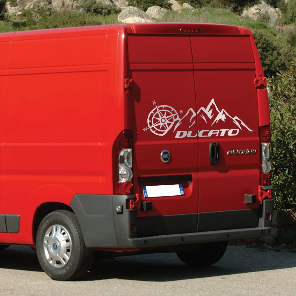 Car Sticker Van Camper Graphics Mountain Compass Decor Decal Auto Accessories Decoration For Fiat Ducato 244 250 230 X250 Maxi