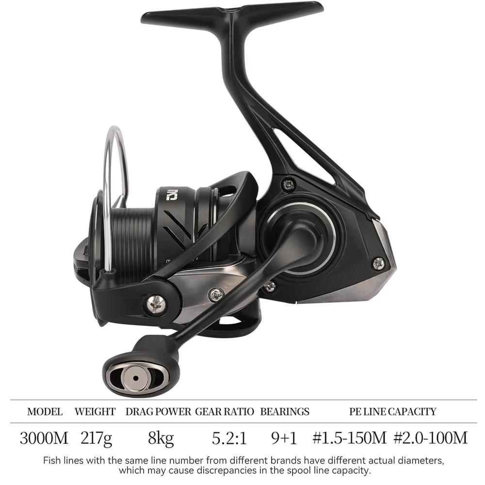 TSURINOYA Spinn-Angelrolle FRANCIS FS PRO 800S 1000 C2000S 2500S 3000M 4000M 158g Flache Spule Vielseitiger langer Wurfbarsch