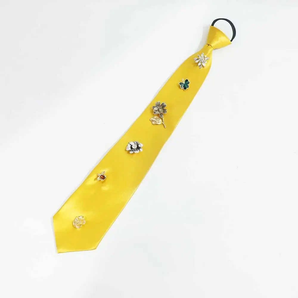 Clothing Decoration Korean Flower Tie Black Insect Rhinestone Necktie Alloy Harajuku Style Decoration Shirt Tie Daily