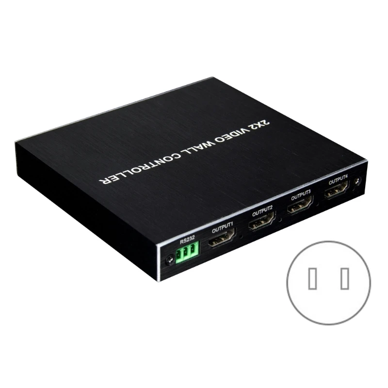 4 出力 HDTV ビデオ ウォール コントローラー プロ用ディスプレイ DC12V/1A 電源