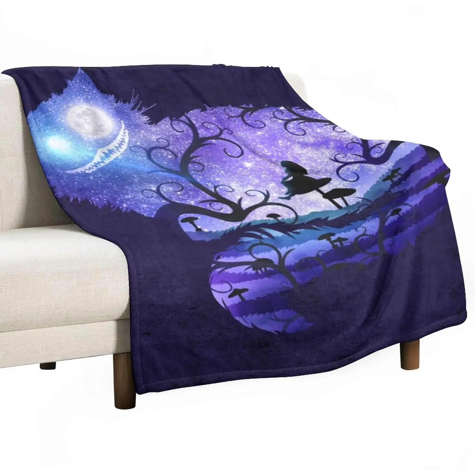 

We are all mad here Throw Blanket Fluffy Softs Extra Large Throw decorative Blankets