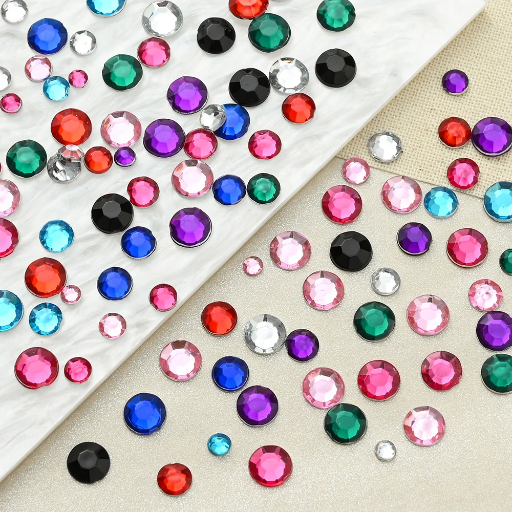 1100-2600 Stück 3/4/5/6mm Flachboden-Rundharz-Strasssteine für Nagelkunst, Schuhe, Kleidung und Schmuckherstellung für DIY-Handarbeiten – Detail 8
