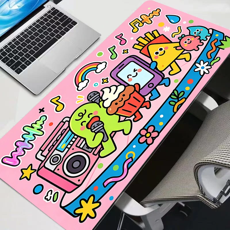 Kawaii Mouse Pad Graffiti art Anime Gabinete Gamer Computer Desk Mat Keyboard Gaming Accessories durable max XXL Mousepad