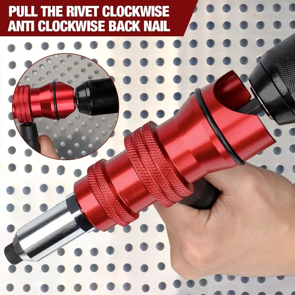 M3 M4 M5 M6 M8 M10 Rivet Nut Tool Adapter Tool Box Cordless Electric Drill Rivet Nut Tool Aluminum Alloy Nut Riveter Adapter