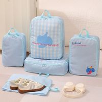4Pcs Foldable Compressed Travel Clothes Bag Dustproof Large Capacity Compression Storage Bag with Handle Space Saving