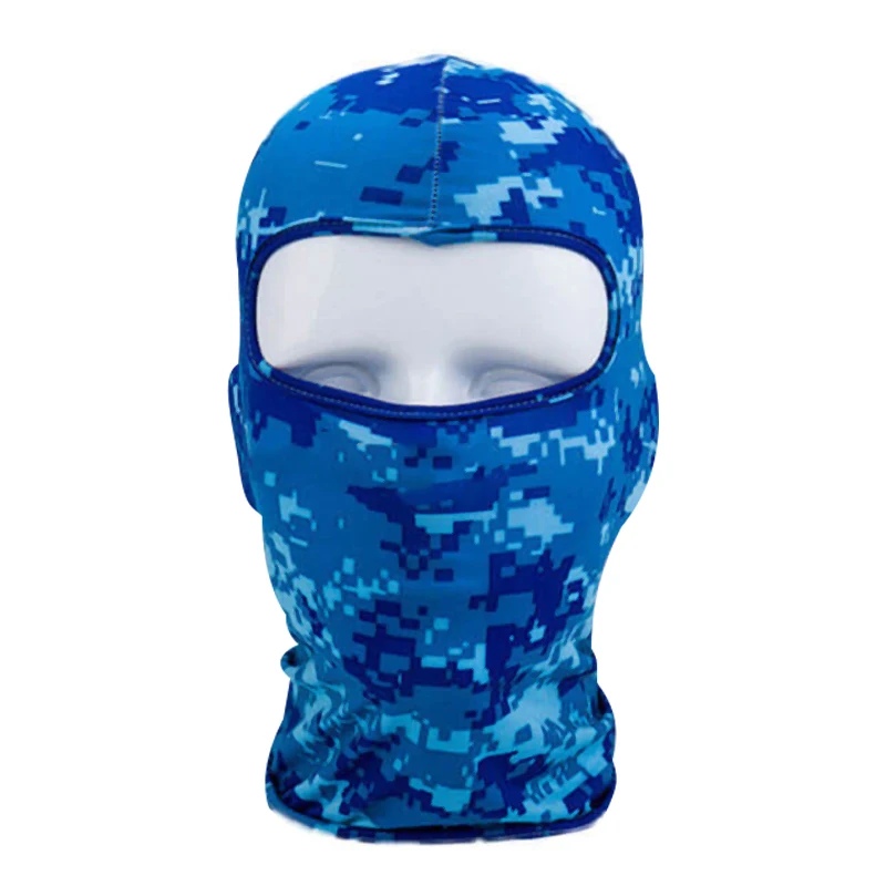 Outdoor Full Face Mask Spandex passamontagna sottile moto ciclismo sci CS maschera digitale verde Camo