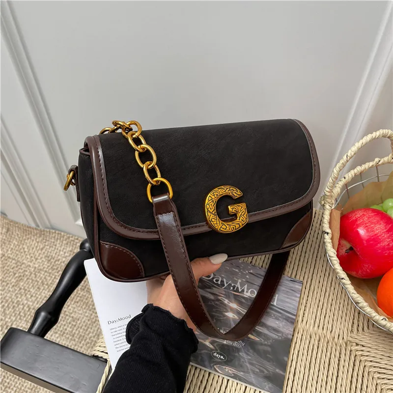 

Hot Fashion Winter Casual Matte Shoulder Bag Small Square Bag Premium Feeling Double Shoulder Strap Women's Bag Christmas Gift