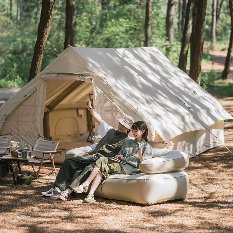 Imagem -02 - Naturehike em Sofá Duplo Inflável Encosto Destacável Sofá Cama Inflável Portátil ao ar Livre Lazer Sofá Móveis de Acampamento