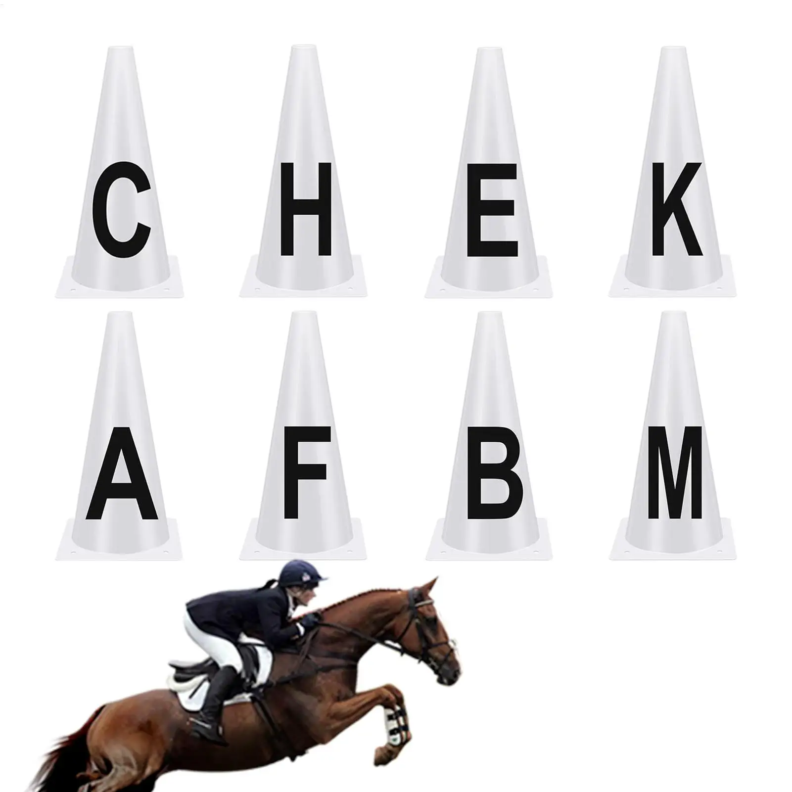 4/8pcs Horse Training cones with letters Dressage Cones Equestrian Training Barrel For Equestrian Competition Training Equipment