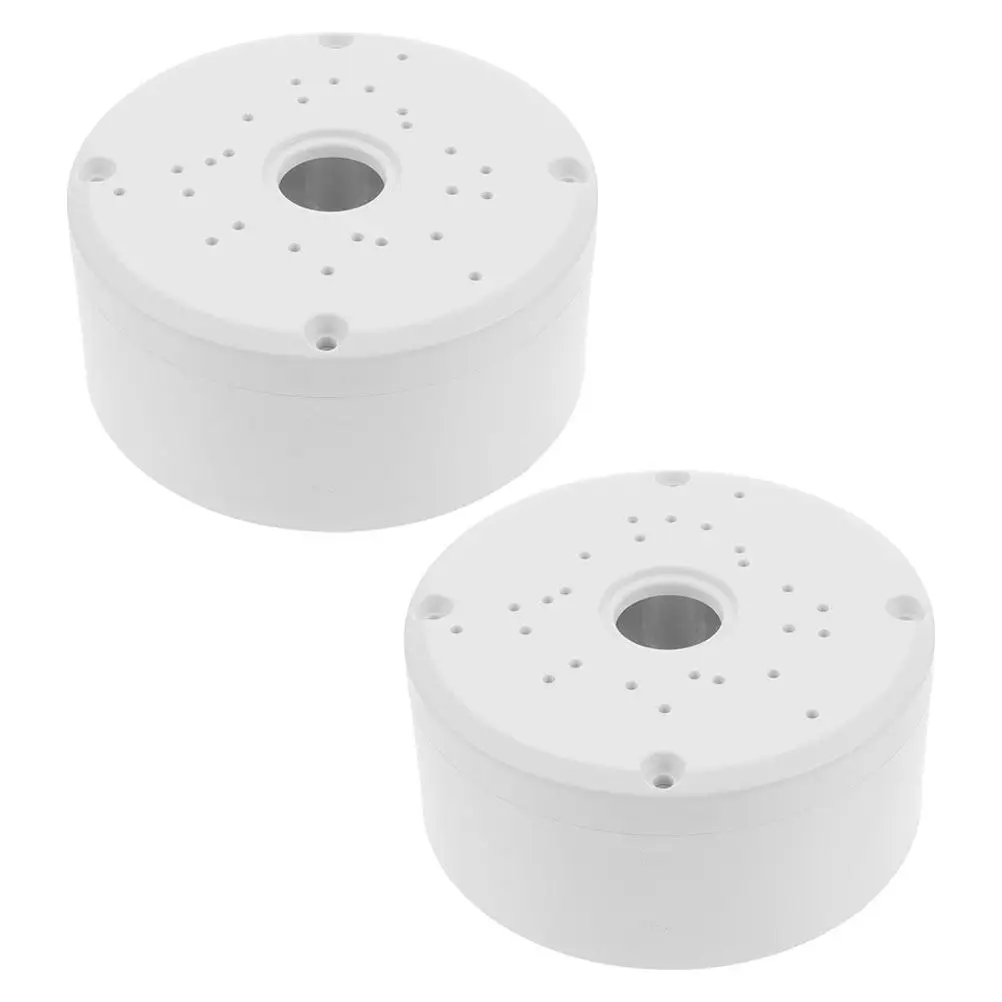 2Pcs Outdoor Waterproof Camera Junction Box Dome-Shaped Security Camera Mount Base Cable Hiding Box Multi-Hole Design