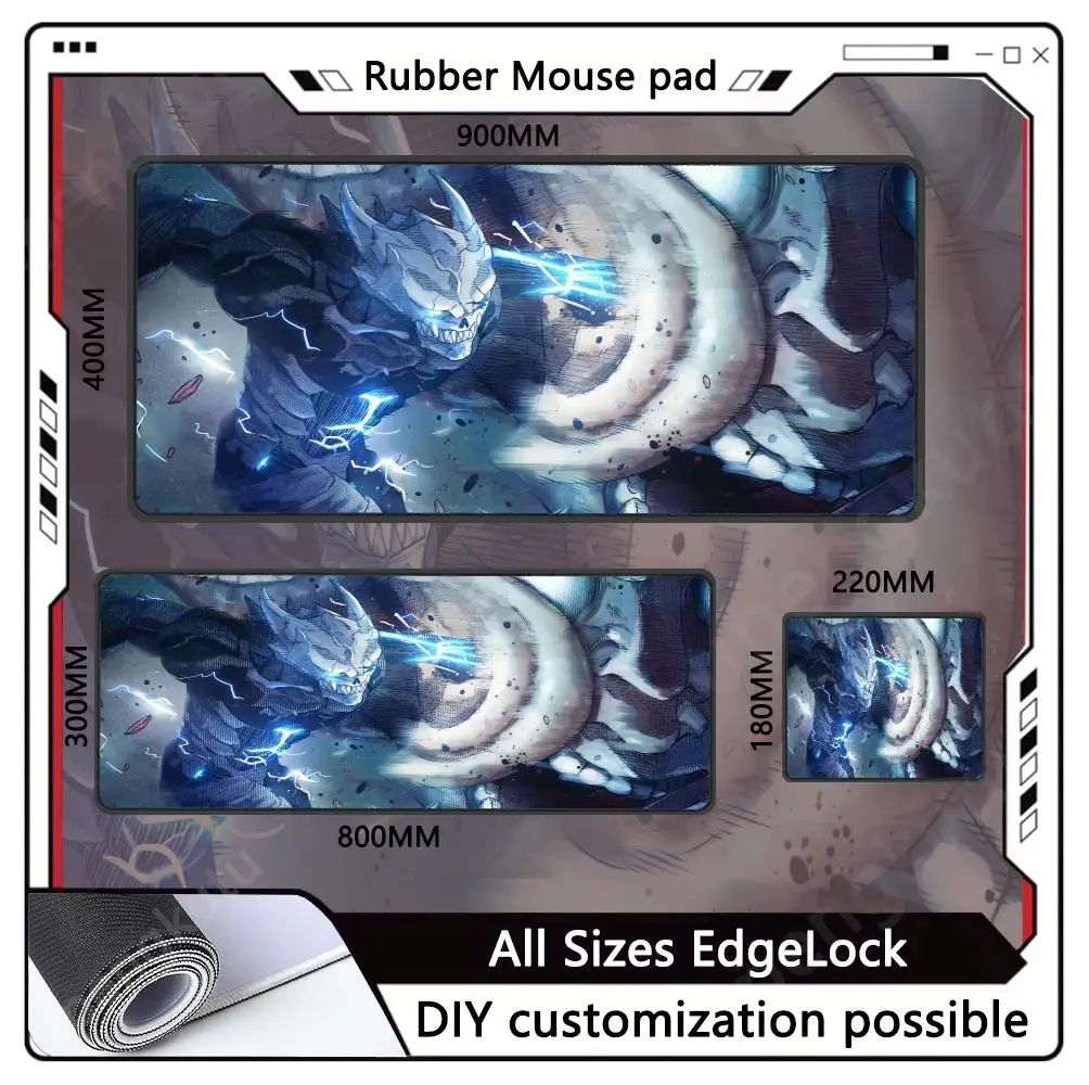 K_Kaijuss 8 Popular desk mats Gifts for boys Mouse Pad Cute Stuff Pink games computer Non-Slip Rubber Edge locking Mousemat