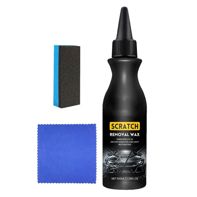 

Car Scratch Repair Cream Car Scratch Remover Kit With Non-dust Cloth & Sponge 100ml Car Scratch Remover Kit For All Vehicle