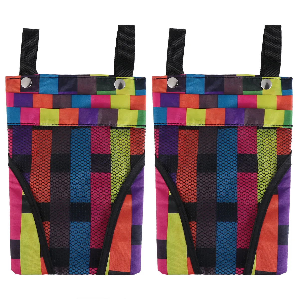 

2pcs Hanging Bag for Bicycle Scooter Electromobile Premium Material Snap Closure Multi Pockets Storage Solution Long Term Use
