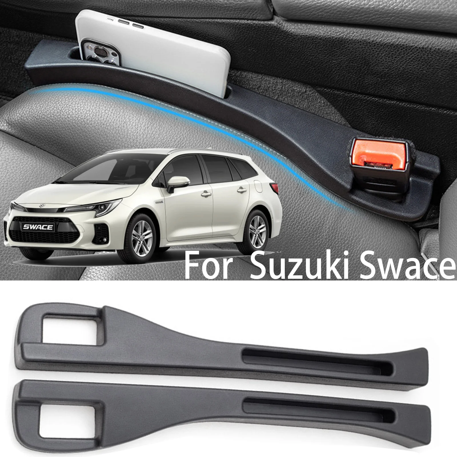 Car Seat Gap Filler Strip Crevice Sellphone Organizer Storage Box Holder For Suzuki Swace 2020 2021 2022 2023 2024 2025