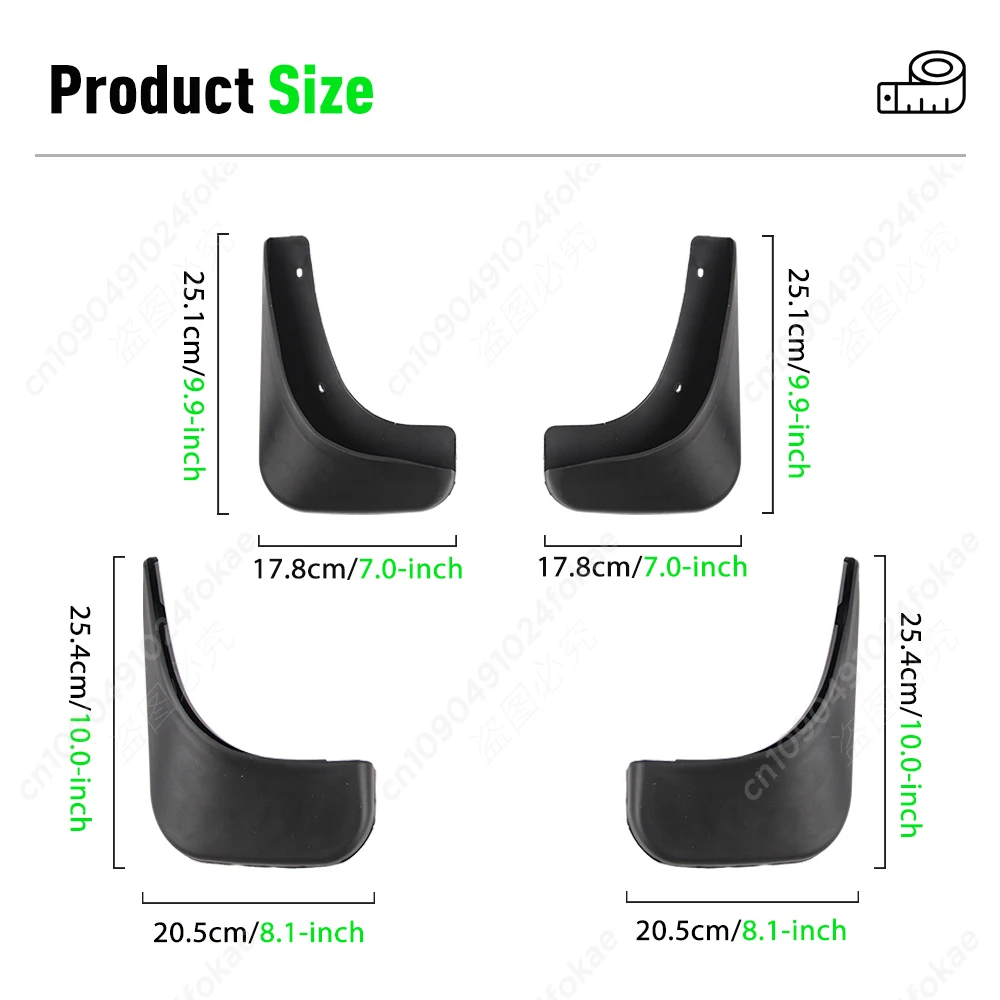 For Volkswagen VW Touran Caddy Mk1 2003 2004 2005 2006 2007 2008 2009 Fender Mudflaps Splash Guards Mudguards Mud Flaps