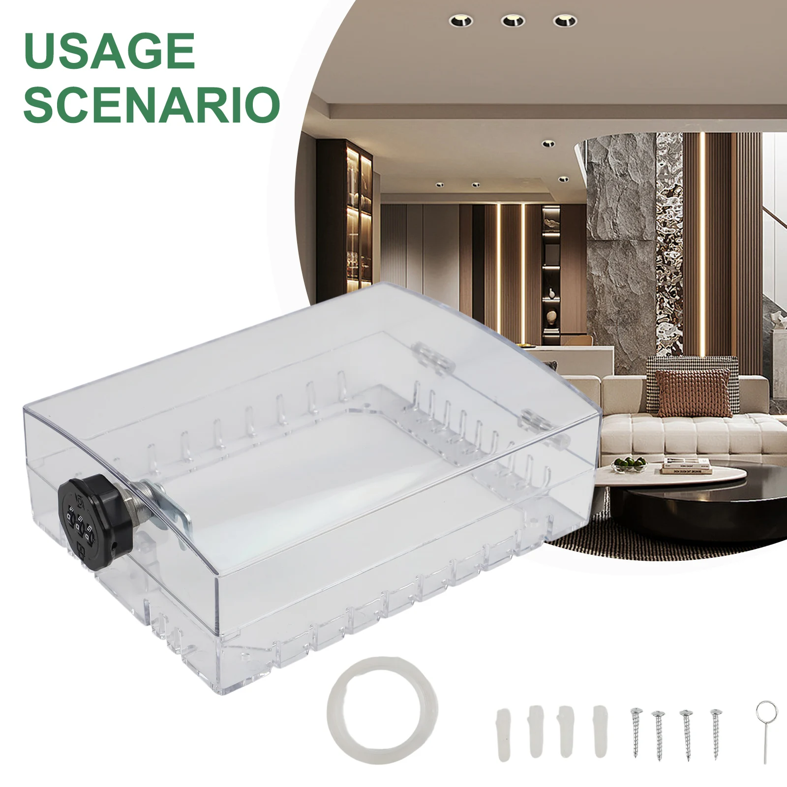 Lock Box Thermostat Cover with Combination Lock Wall Mounted Protective Cover to Secure Thermostat and Prevent Tampering