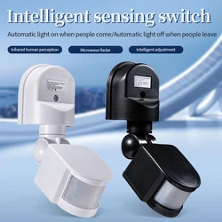 12V Motion Sensor Switch 110-240V Automatic Infrared Human Presence Detector Outdoor LED Motion Sensor Smart Light Switch