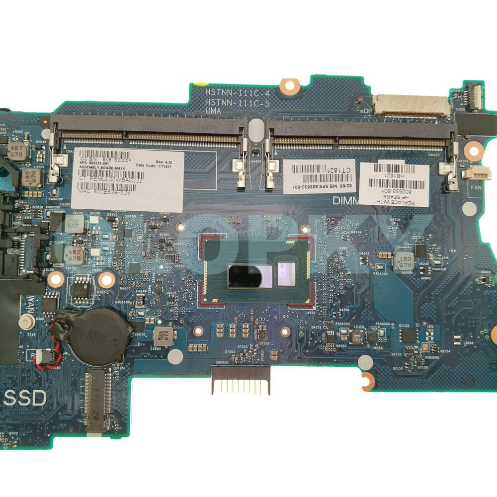 730803-601 778964-001 Laptop Motherboard For HP EliteBook 840 G1 850 G1 Mainboard  6050A2560201 I5-4210U i7-4510U I7-4600U CPU