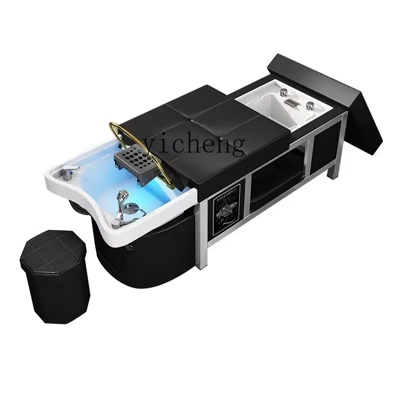 Water Circulation Pedicure Shampoo Bed Water Circulation Ceramic Basin Fumigation Flush BedX24