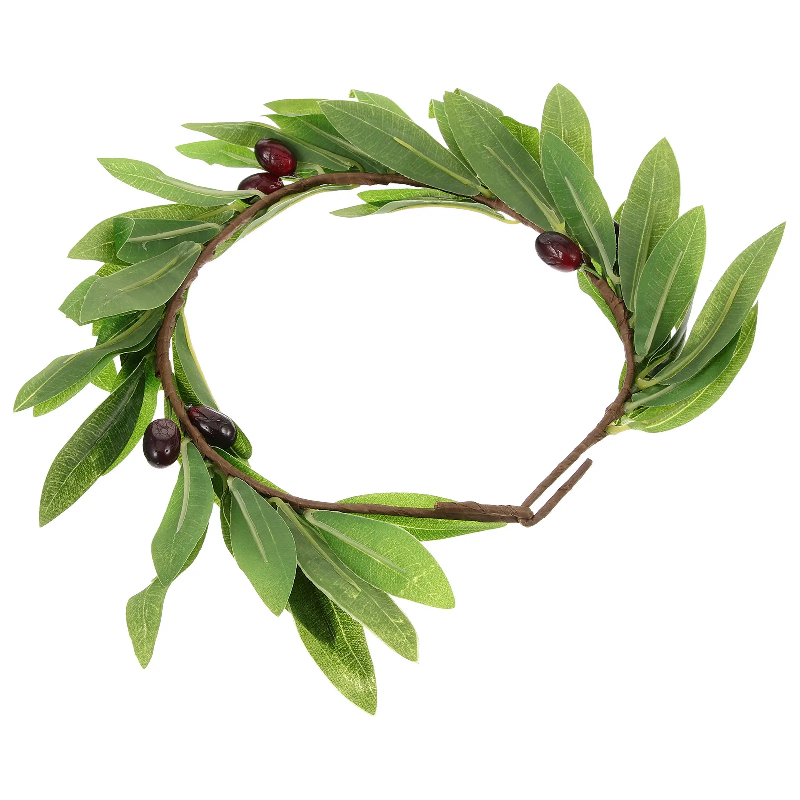 

1Pcs Comfortable Lightweight Olive Leaf Wreath Hair Hoop for Festive Parties Wedding Carnival Masquerade Bridal Flower Headdress