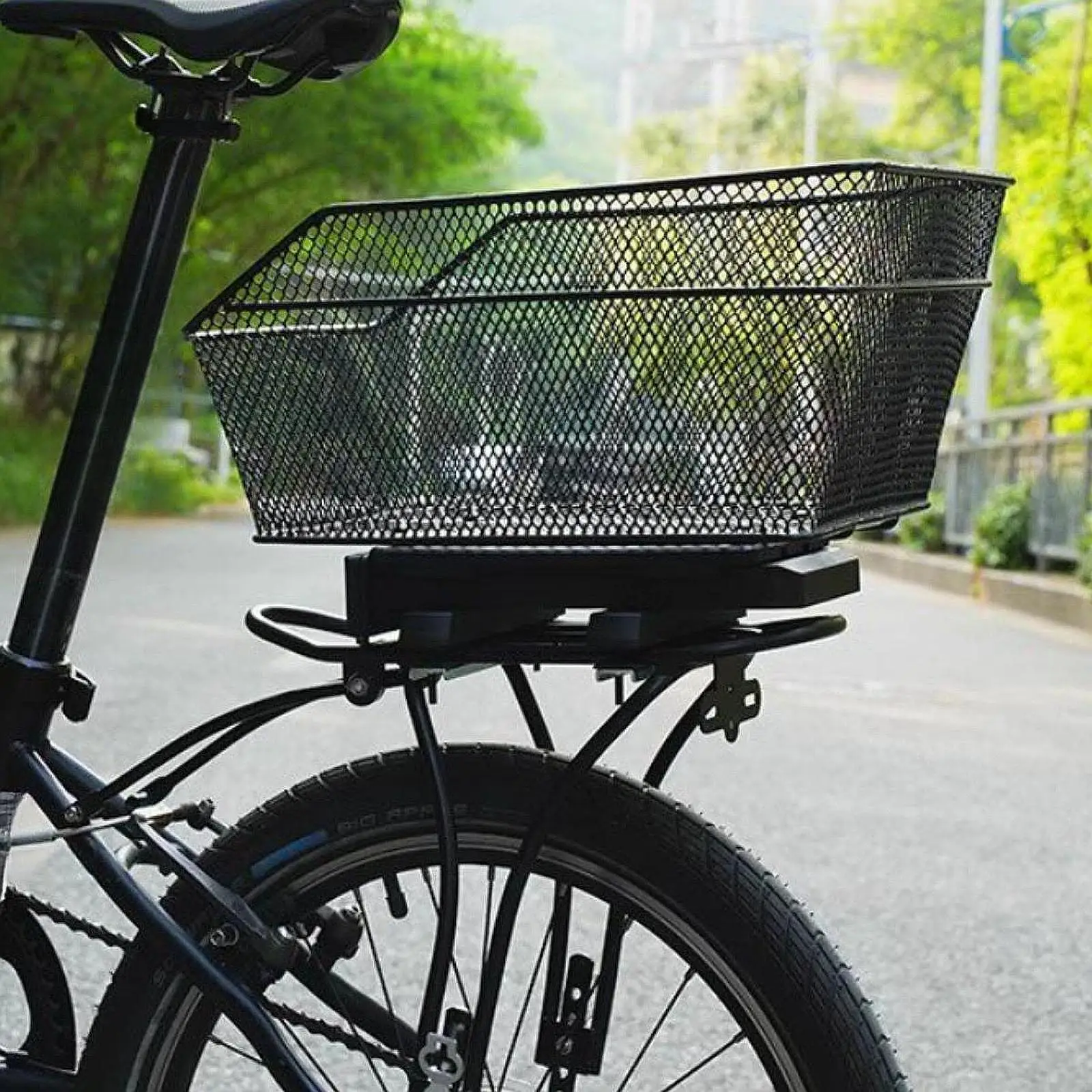 

Rear Bike Basket Mounting Bracket Accessories Attachment Easy to Install Replace Parts Professional Quick Release for Cycling