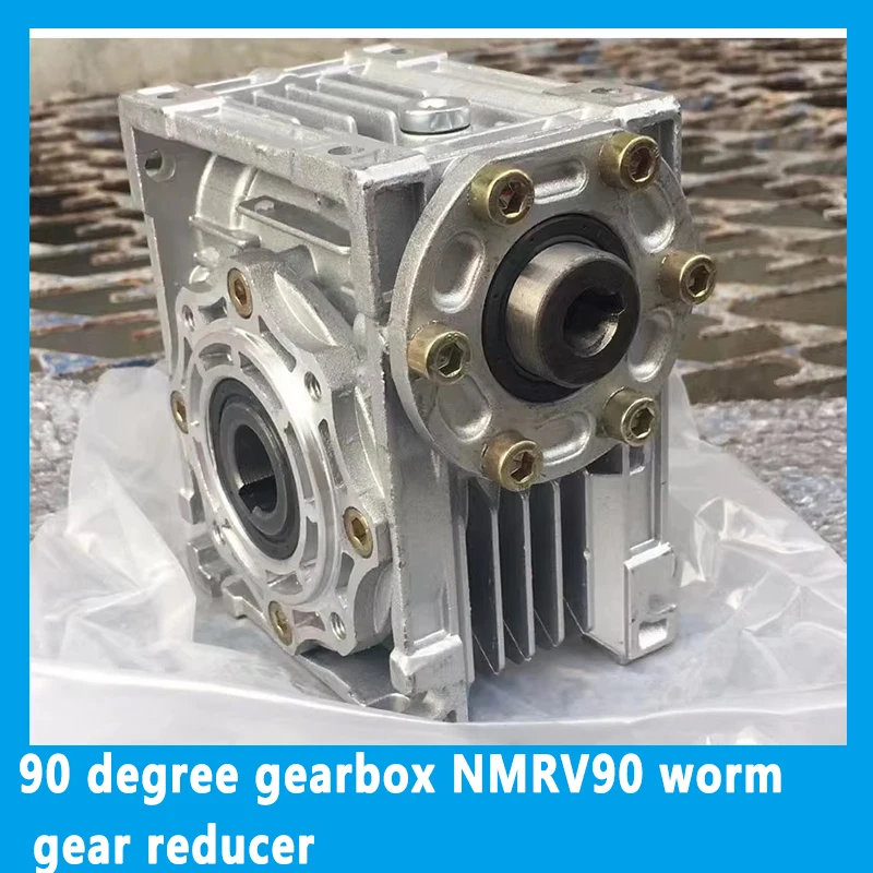 90 degree gearbox NMRV90 worm gear reducer with oil seal Input hole diameter 19mm 24mm 28mm Output hole diameter 35mm