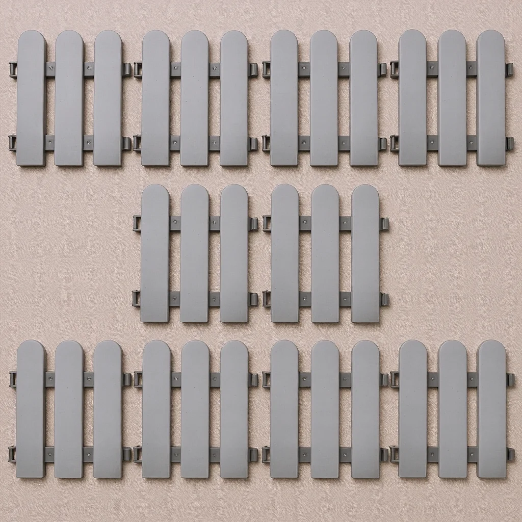 

10Pcs Plastic Fence Clean Design Christmas Decor Fence for Home Garden Warm Atmosphere Party Decoration Lawn Guardrail